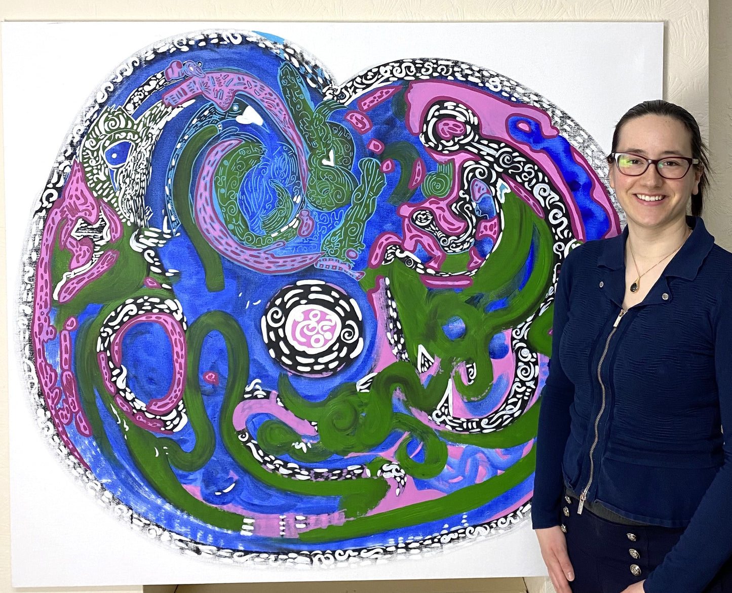Water Dragon – Feng Shui Abstract Acrylic Painting