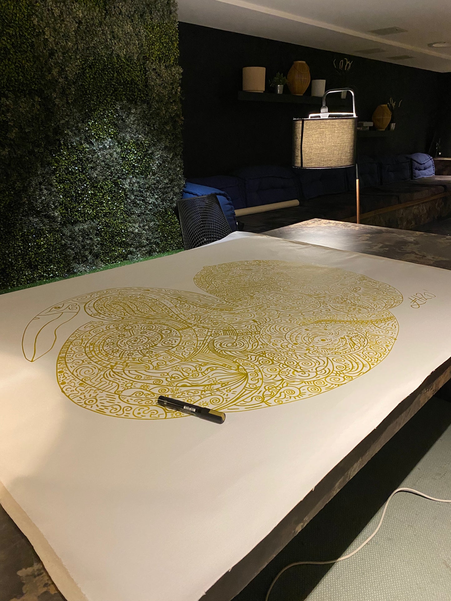 Large gold design