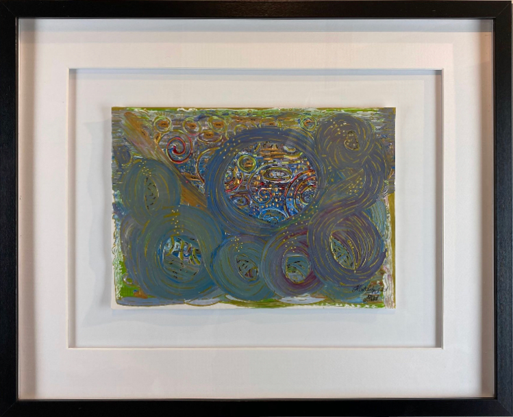 Smaller art piece called "Seven Ponds" - framed and landscape canvas