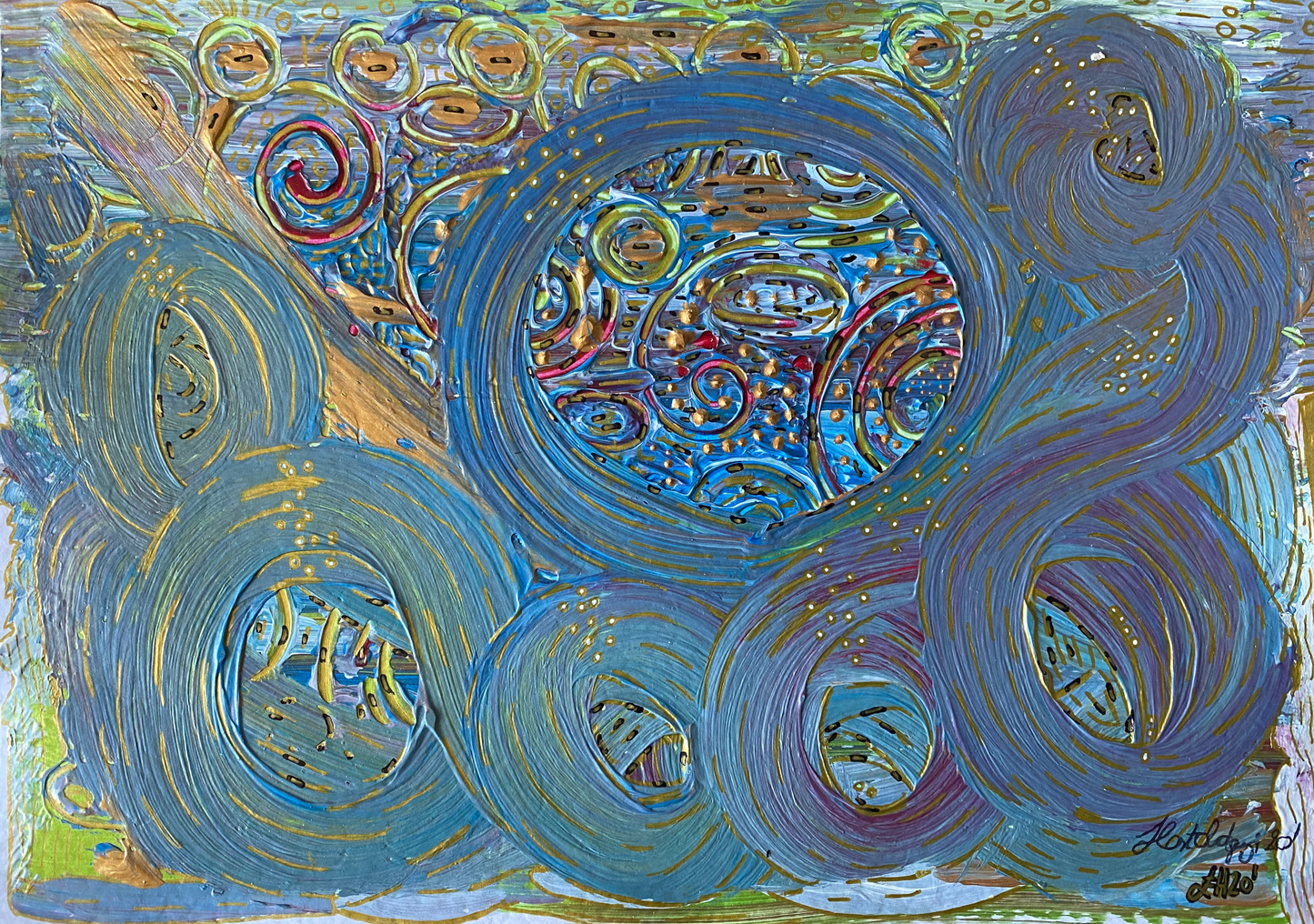 Smaller art piece called "Seven Ponds" - fullsize and landscape canvas