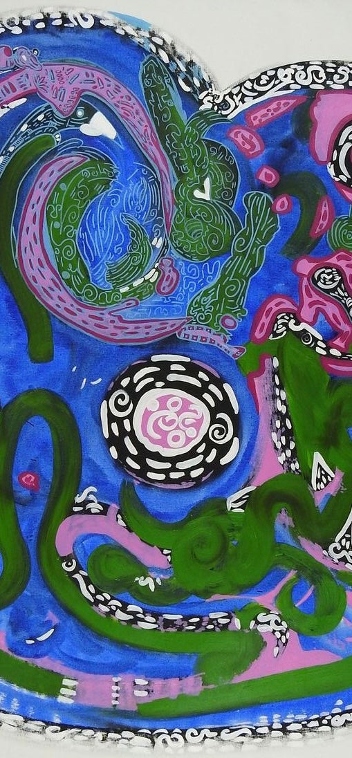 Water Dragon – Feng Shui Abstract Acrylic Painting