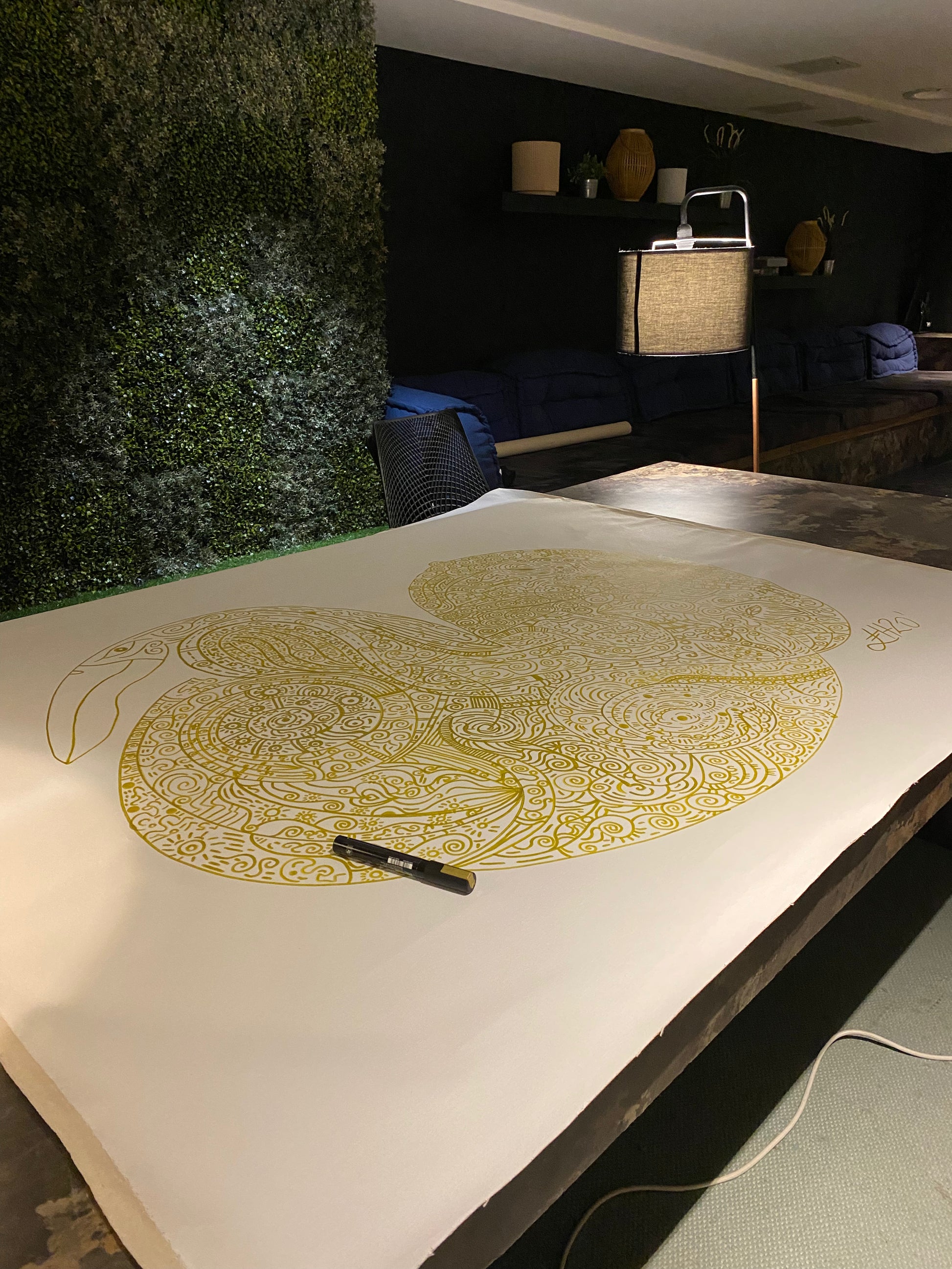 Large gold design 
