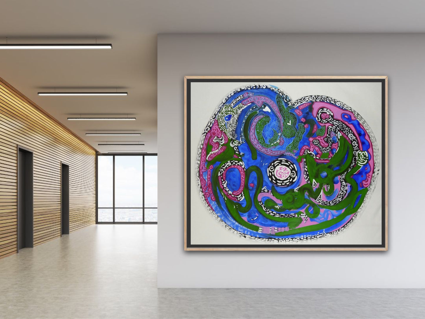 Water Dragon – Feng Shui Abstract Acrylic Painting