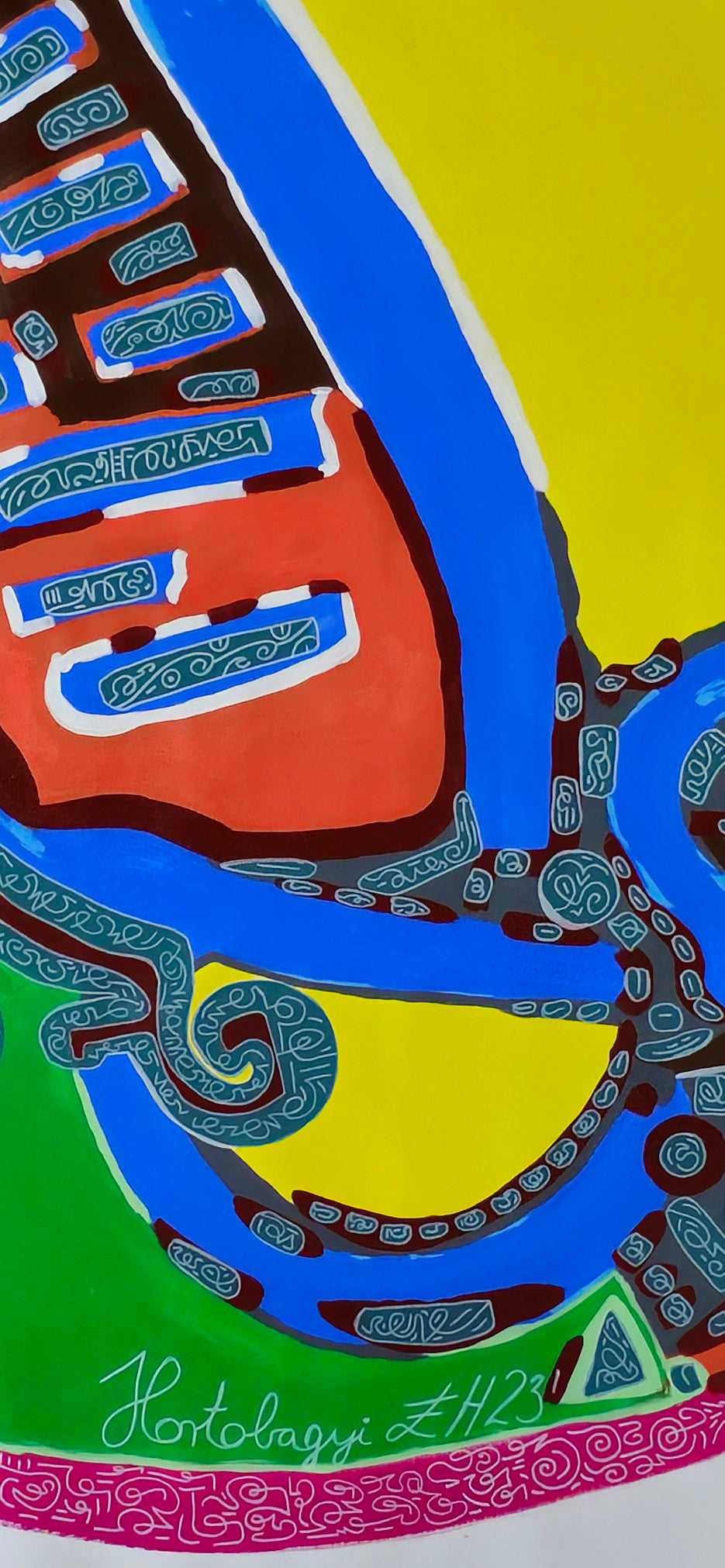 Fire Heart – Feng Shui Abstract Acrylic Painting for Passion and Transformation