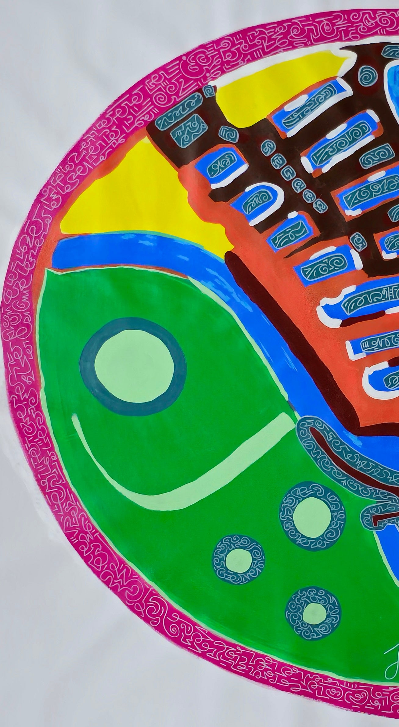 Fire Heart – Feng Shui Abstract Acrylic Painting for Passion and Transformation